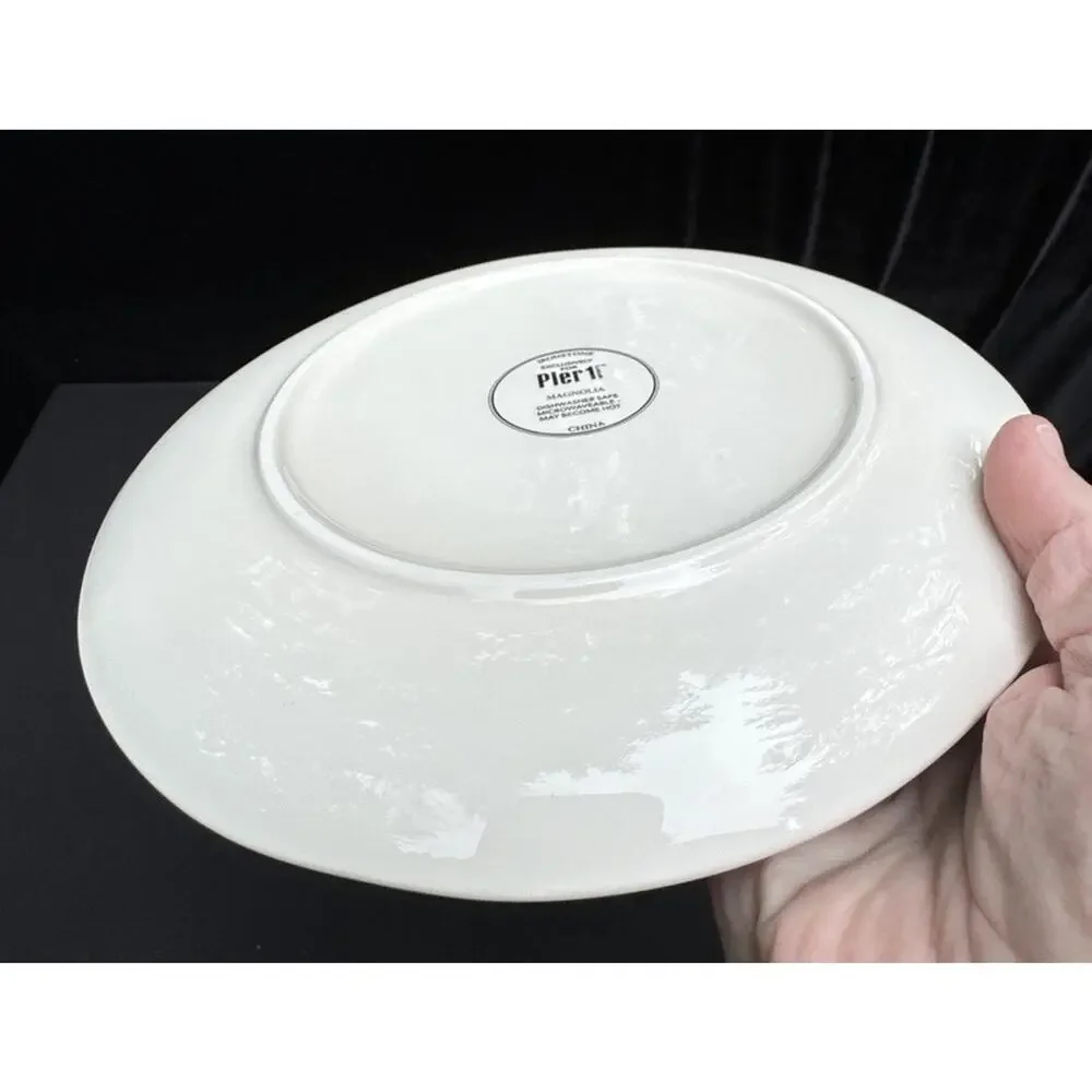 Vtg Pier 1 Magnolia Floral Pattern Ironstone 8.75